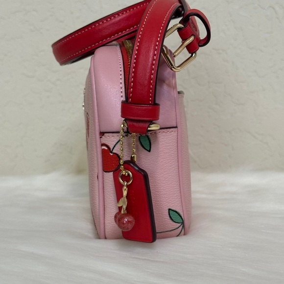 Coach Mini Jamie Camera Bag With Heart Cherry Print - Picture 4 of 12